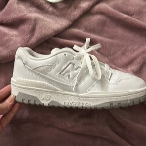 New balance 550 white and gray.  Wore once like new size 6.5 youth woman 7.5/8